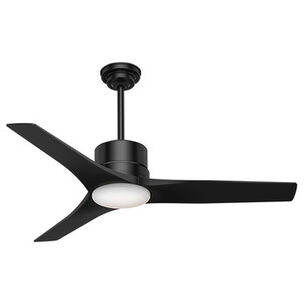  | Casablanca Piston 52 in. Matte Black Indoor/Outdoor Ceiling Fan with Light and Remote