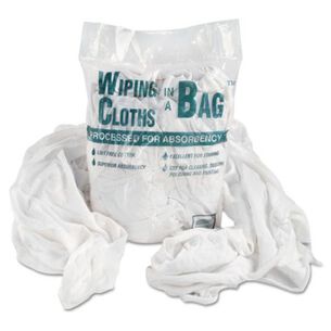  | General Supply UFSN250CW01 1 lbs. Bag-A-Rags Reusable Cotton Wiping Cloths - White (1/Pack)