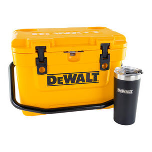 COOLERS AND TUMBLERS | Dewalt 10 Quart Roto-Molded Lunchbox Cooler/ 20 oz. Black Tumbler Combo