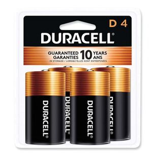 OFFICE ELECTRONICS AND BATTERIES | Duracell CopperTop Alkaline D Batteries (4/Pack)