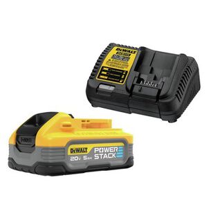 BATTERIES | Dewalt POWERSTACK 20V MAX 5 Ah Lithium-Ion Battery and Charger Kit