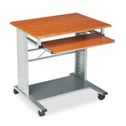 PRODUCTS | Mayline 945MEC Empire 29.75 in. x 23.5 in. x 29.75 in. Mobile PC Cart - Medium Cherry/Silver