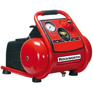 | Factory Reconditioned Rockworth 1.5 HP 3 Gallon Oil-Free Trim Plus Hand Carry Air Compressor