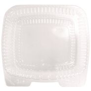 TABLETOP AND SERVEWARE | Handi-Foil HFA 6051S-500 8.63 in. x 2.75 in. x 5.25 in. 12 oz. Handi-Lock Plastic Food Container - Clear (500/Carton)
