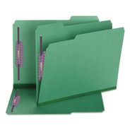 FILING AND FOLDERS | Smead 2 in. Expansion Colored Pressboard Folders with 2 SafeSHIELD Coated Fasteners - Letter Size/Green (25/Box)