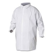 PRODUCTS | Ansell A20 Breathable Hook and Loop Closure/Elastic Wrists/No Pockets Particle Protection Lab Coat - Large, White (30/Carton)