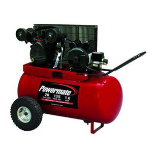  | Powermate PP1682066.MN 1.6 HP 20 Gallon Oil-Lube Horizontal Dolly Air Compressor