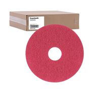 CLEANING TOOLS | Boardwalk BWK4013RED 13 in. Diameter Buffing Floor Pads - Red (5/Carton)