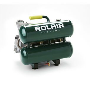  | Rolair 115V 2 HP 12.5 Amp Low-Speed Oil-Lubricated Stack Tank Compressor - 4.2 CFM @ 90 PSI