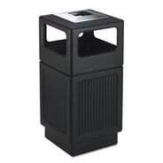 FACILITY MAINTENANCE SUPPLIES | Safco Canmeleon 38-Gallon Polyethylene Recessed Panel Receptacles - Black