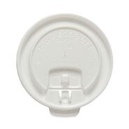 FOOD SERVICE | SOLO DLX10R-00007 Lift Back and Lock Tab Cup Lids For 10 oz. Trophy Foam Cups - White (2000/Carton)