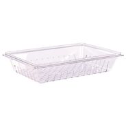 PRODUCTS | Carlisle 18 in. x 26 in. StorPlus Polycarbonate Plastic Food Storage Container Colander - Clear
