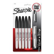 PENS PENCILS AND MARKERS | Sharpie Fine Bullet Tip Stainless Steel Single Marker Case Permanent Marker - Black (6/Pack)