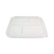 PRODUCTS | World Centric 12.1 in. x 9.8 in. x 0.8 in. Plastic Lids for Fiber Bento Box Containers - Clear (300/Carton)
