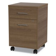 PRODUCTS | Linea Italia Urban 16 in. x 15.25 in. x 23.75 in. Legal/A4 Left or Right 2-Drawers Box/File Mobile File Pedestal - Natural Walnut