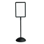 OFFICE PRESENTATION SUPPLIES | Safco 14.25 in. x 22.5 in. x 65 in. WriteWay Two-Sided Dry Erase Standing Message Sign - White Surface/Black Frame