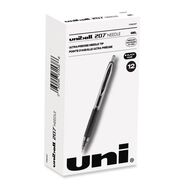 PRODUCTS | uni-ball Signo 207 Medium 0.7 millimeter Retractable Needle Point Gel Pen - Black Ink/Clear/Black Barrel (1-Dozen)