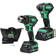PRODUCTS | Metabo HPT 18V MultiVolt Brushless Lithium-Ion Cordless Drill Driver and Impact Driver Combo Kit with 2 Batteries (2 Ah)