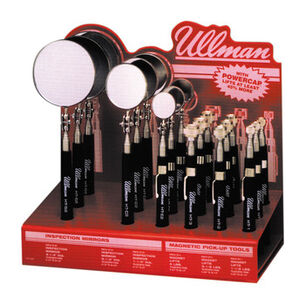  | Ullman Devices 18-Piece Magnetic Pick-Up Tools and Inspection Mirrors with Counter Top Display