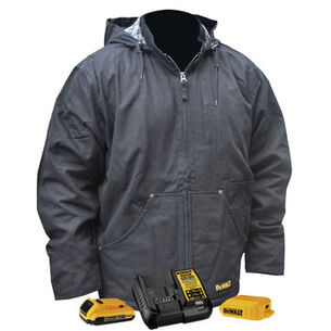 HEATED JACKETS | Dewalt 20V MAX Li-Ion Heavy Duty Heated Work Coat Kit - XL