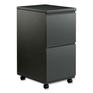 OFFICE CARTS AND STANDS | Alera 14.96 in. x 19.29 in. x 27.75 in. 2 File Drawers, Left or Right, File Pedestal with Full-Length Pull - Charcoal