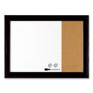 WHITE BOARDS | Quartet 23 x 17 Home Decor Magnetic Combo Dry Erase Board with Cork Board on Side - Tan/White Surface/Black Wood Frame