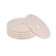CLEANING AND SANITATION ACCESSORIES | Boardwalk 17 in. Diameter Natural Hog Hair Burnishing Floor Pads - Tan (5/Carton)