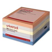 NOTEBOOKS AND PADS | Universal Ultra Sticky Note Pads Note Ruled 4-in x 4-in Assorted Colors 100 Sheets/Pad 6 Pads/Pack