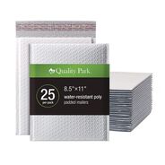 PRODUCTS | Quality Park QUA95009 8.25 x 11 Redi-Seal Adhesive Poly Bubble Mailers - White (25/Pack)