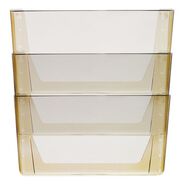WALL FILES | Storex 3 Sections Legal Size 16 in. x 4 in. x 14 in. Wall File - Smoke (3/Pack)