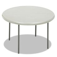 PRODUCTS | Iceberg IndestrucTable 48 in. x 29 in. Classic Round Folding Table - Platinum