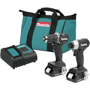 COMBO KITS | Makita 18V LXT Sub-Compact Brushless Lithium-Ion 1/2 in. Cordless Driver Drill and Impact Driver Combo Kit (1.5 Ah)