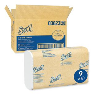 PRODUCTS | Scott 10.13 in. x 13.15 in. 1-Ply Essential C-Fold Towels - White (9 Packs/Carton)