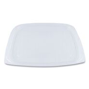 FOOD TRAYS CONTAINERS LIDS | World Centric 6.5 in. x 7.5 in. x 0.3 in. PLA Rectangular Plastic Deli Container Lids - Clear (600/Carton)