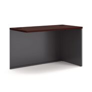 OFFICE FURNITURE AND LIGHTING | HON 38000 Series 48 in. x 24 in. x 29.5 in. Right Return Shell - Mahogany/Charcoal