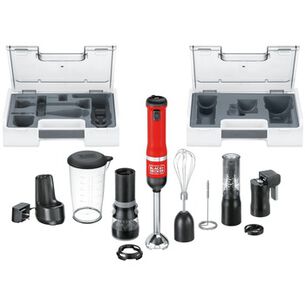 KITCHEN APPLIANCES | Black & Decker Kitchen Wand Variable Speed Lithium-Ion 6-in-1 Cordless Red Kitchen Multi-Tool Kit