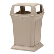 TRASH CANS | Rubbermaid Commercial Ranger 45-Gallon Fire-Safe Structural Foam Open-Style Container - Beige