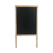 CHALKBOARDS | Flipside 25 in. x 24 in. x 48.5 in. Black Chalkboard Marquee Sign - Black, Natural Wood Frame