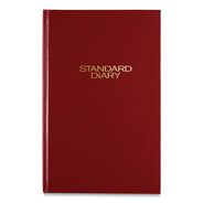 NOTEBOOKS AND PADS | AT-A-GLANCE 12 in. x 7.75 in. Standard 2026 Edition Wide/Legal Rule Daily Diary - Red Cover