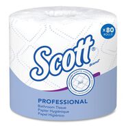 PAPER AND DISPENSERS | Scott Essential Standard Septic Safe 2 Ply Roll Bathroom Tissue - White (80/Carton)