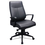 PRODUCTS | Tempur-Pedic by Raynor 19.57 in. to 22.56 in. Seat Height 300 Leather High-Back Chair Supports Up to 250 lbs. - Black