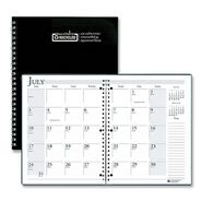 PRODUCTS | House of Doolittle 11 in. x 8.5 in. 14-Month (Jul 2025-Aug 2026) Recycled 3-Hole Punched Wirebound Academic Monthly Planner - Black Cover