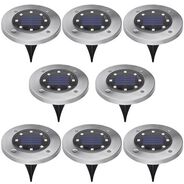 OUTDOOR LIGHTING | Black & Decker (8/Pack) Outdoor Solar-Powered Disk Light