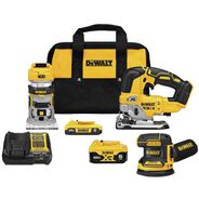 COMBO KITS | Factory Reconditioned Dewalt DCK307D1P1R 20V MAX XR Lithium-Ion Brushless Cordless 3-Tool Combo Kit (2 Ah/5 Ah)