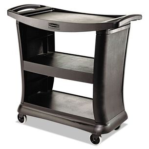 PRODUCTS | Rubbermaid Commercial Executive 3-Shelf Service Cart - Black