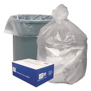 TRASH BAGS | Good 'n Tuff 43 in. x 46 in. 56-Gallon 14 mic. Waste Can Liners - Natural (200/Carton)