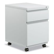 OFFICE FILING CABINETS AND SHELVES | Alera ALEPBBFLG 14.96 in. x 19.29 in. x 21.65 in. 2-Drawers: Box/File Legal/Letter Left or Right File Pedestal with Full-Length Pull - Light Gray