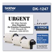 LABELS | Brother 4.07 in. x 6.4 in. Die-Cut Shipping Labels - White (3-Rolls/Pack)