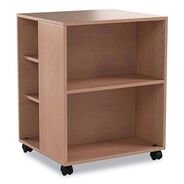 MATERIAL HANDLING | Durable 311347 20.79 in. x 23.31 in. x 29.45 in. 6 Shelves Wood Flexible Multi-Functional Cart for Office Storage - Beech