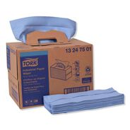 CLEANING AND SANITATION | Tork 13247501 12.8 x 16.5 4-Ply Industrial Paper Wiper - Blue/Unscented (180/Carton)